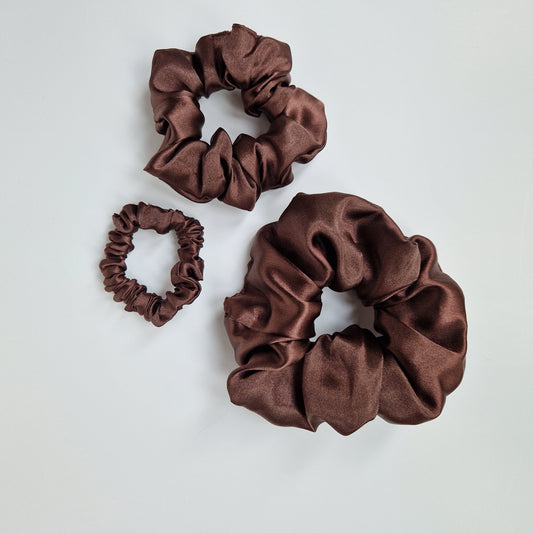 Hair Scrunchies - Brown